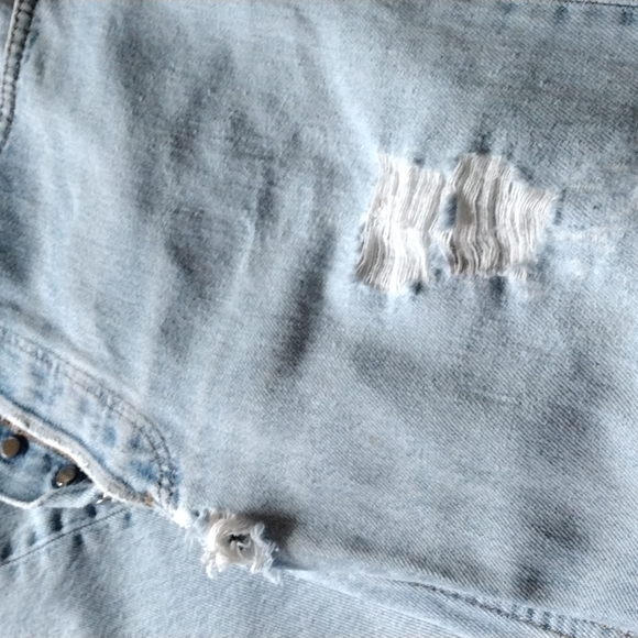 Thrashed Levis vintage hi waisted 501 90s distressed button fly jeans Women's 10 - Picture 9 of 15